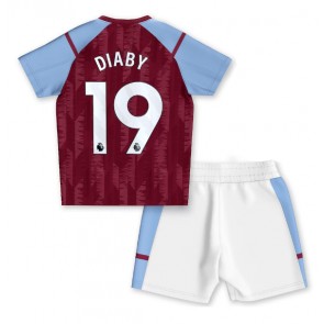 Aston Villa Moussa Diaby #19 Hjemmebanesæt Børn 2023-24 Kort ærmer (+ korte bukser)